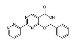 4-(benzyloxy)-2-(pyridazin-3-yl)pyrimidine-5-carboxylic acid结构式