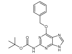 tert-butyl (6-(benzyloxy)-9H-purin-2-yl)carbamate结构式