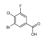 3-Bromo-4-chloro-5-fluorobenzoic acid Structure