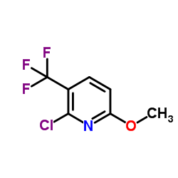 2-氯-6-甲氧基-3-(三氟甲基)吡啶结构式