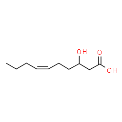 rac-(9Z)-3-羟基-9-十六碳烯酸结构式