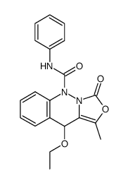 10-Ethoxy-1-methyl-3-oxo-10H-oxazolo[3,4-b]cinnoline-5-carboxylic acid phenylamide Structure