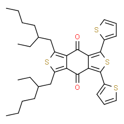 1,3-双(2-乙基己基)-5,7-二(噻吩-2-基)苯并[1,2-c:4,5-c']二噻吩-4,8-二酮结构式