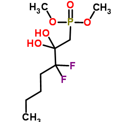 Dimethyl (3,3-difluoro-2,2-dihydroxyheptyl)phosphonate Structure