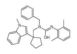 1-benzyl-3-(2,6-dimethylphenyl)-1-[[1-(1-methylindol-3-yl)cyclopentyl] methyl]urea结构式