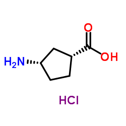 (1R,3S)-3-Aminocyclopentanecarboxylic Acid Hydrochloride structure