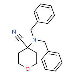 4-(dibenzylamino)oxane-4-carbonitrile Structure