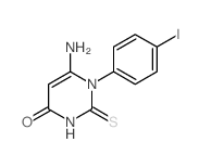 4(1H)-Pyrimidinone,6-amino-2,3-dihydro-1-(4-iodophenyl)-2-thioxo-结构式