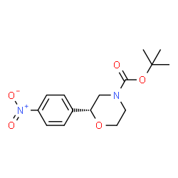 (R)-2-(4-硝基苯基)吗啉-4-羧酸叔丁酯结构式