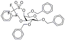 苄基2,3,6-三-O-苄基-4-O-三氟甲烷磺酰基-β-D-吡喃半乳糖苷结构式