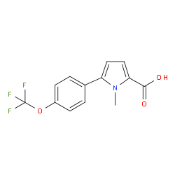 1-甲基-5-[4-(三氟甲氧基)苯基]吡咯-2-甲酸结构式