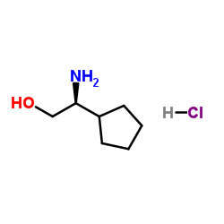 (S)-2-amino-2-cyclopentylethanol hydrochloride Structure