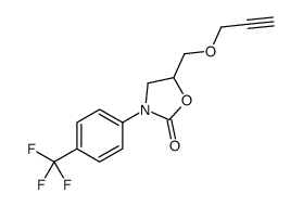 5-[(2-Propynyloxy)methyl]-3-[4-(trifluoromethyl)phenyl]-2-oxazolidinone结构式