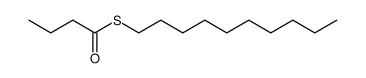 Butyric acid, thio-, S-decyl ester Structure