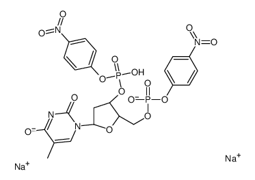 Thymidine-3’,5’-di(p-nitrophenyl Phosphate) Disodium Salt结构式