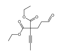 diethyl 2-(3-oxopropyl)-2-prop-1-ynylpropanedioate结构式