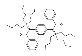 1,4-bis[(benzoyl)(tributylphosphoranylidene)methyl]benzene Structure