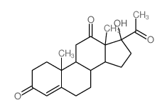 Pregn-4-ene-3,12,20-trione,17-hydroxy- (7CI,9CI)结构式