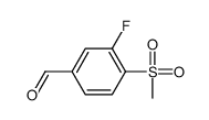 3-氟-4-(甲基磺酰基)苯甲醛结构式