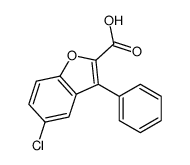5-氯-3-苯基-1-苯并呋喃-2-羧酸结构式
