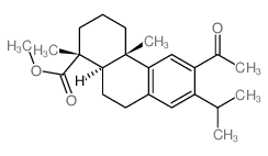 1-Phenanthrenecarboxylicacid, 6-acetyl-1,2,3,4,4a,9,10,10a-octahydro-1,4a-dimethyl-7-(1-methylethyl)-,methyl ester, (1R,4aS,10aR)- Structure