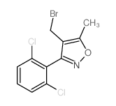 4-(溴甲基)-3-(2,6-二氯苯基)-5-甲基异噁唑结构式