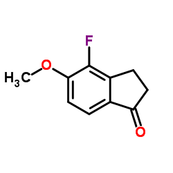 4-fluoro-2,3-dihydro-5-methoxyinden-1-one Structure
