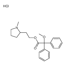 2,2-Diphenyl-2-methoxyacetic acid 2-(1-methyl-2-pyrrolidinyl)ethyl est er hydrochloride Structure