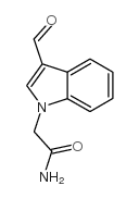 2-(3-甲酰基-1H-吲哚-1-基)乙酰胺结构式