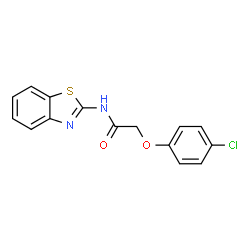 N-(1,3-benzothiazol-2-yl)-2-(4-chlorophenoxy)acetamide Structure