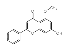 7-羟基-5-甲氧基-2-苯基-色烯- 4-酮结构式