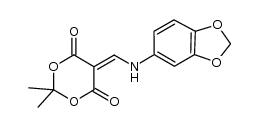 5-((benzo[d][1,3]dioxol-5-ylamino)methylene)-2,2-dimethyl-1,3-dioxane-4,6-dione结构式