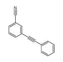 3-苯基乙炔-苯甲腈结构式