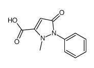 2-methyl-5-oxo-1-phenylpyrazole-3-carboxylic acid Structure