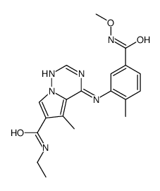 N-Ethyl-4-{[5-(methoxycarbamoyl)-2-methylphenyl]amino}-5-methylpy rrolo[2,1-f][1,2,4]triazine-6-carboxamide结构式