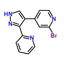 2-溴-4-[3-(2-吡啶)-1H-吡唑-4-基]吡啶结构式