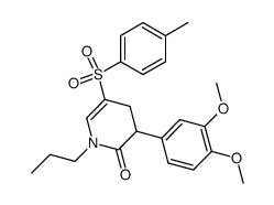 3-(3,4-dimethoxyphenyl)-5-[(4-methylphenyl)sulfonyl]-1-propyl-1,2,3,4-tetrahydropyridin-2-one结构式