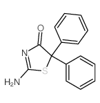 4(5H)-Thiazolone,2-amino-5,5-diphenyl-结构式