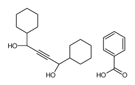 benzoic acid,(1R,4R)-1,4-dicyclohexylbut-2-yne-1,4-diol Structure