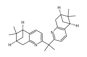 2,2'-(propane-2,2-diyl)bis(6,6-dimethyl-5,6,7,8-tetrahydro-5,7-methanoquinoline)结构式