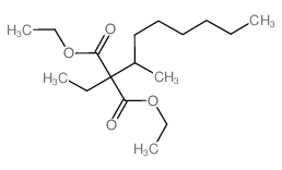 Propanedioic acid, 2-ethyl-2-(1-methylheptyl)-, 1,3-diethylester Structure