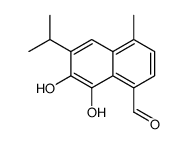 7,8-Dihydroxy-6-isopropyl-4-methyl-1-naphthalenecarbaldehyde结构式