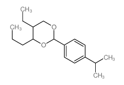 5-ethyl-2-(4-propan-2-ylphenyl)-4-propyl-1,3-dioxane structure
