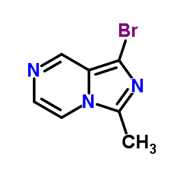 1-溴-3-甲基-咪唑并[1,5-a]吡嗪结构式