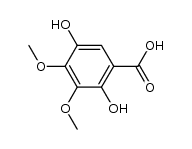 2,5-dihydroxy-3,4-dimethoxy-benzoic acid结构式