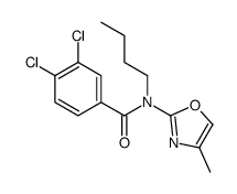 N-butyl-3,4-dichloro-N-(4-methyl-1,3-oxazol-2-yl)benzamide结构式