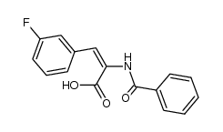 α-benzoylamino-3-fluoro-cinnamic acid Structure