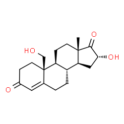 16,19-dihydroxy-4-androsten-3,17-dione结构式