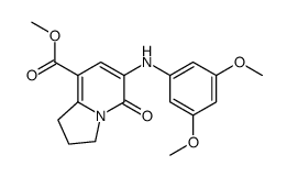 6-(3,5-二甲氧基苯基氨基)-5-氧代-1,2,3,5-四氢吲哚嗪-8-羧酸甲酯结构式