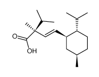 (S,E)-2-isopropyl-4-((1S,2S,5R)-2-isopropyl-5-methylcyclohexyl)-2-methylbut-3-enoic acid结构式
